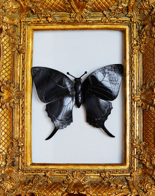 Dior Vintage Black Butterfly Statement Brooch