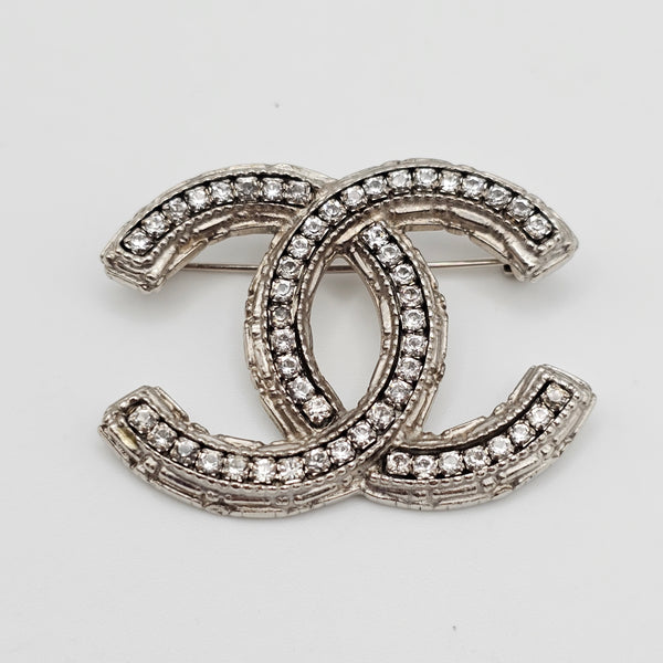 Chanel 2011 Crystal-Pavé CC Brooch